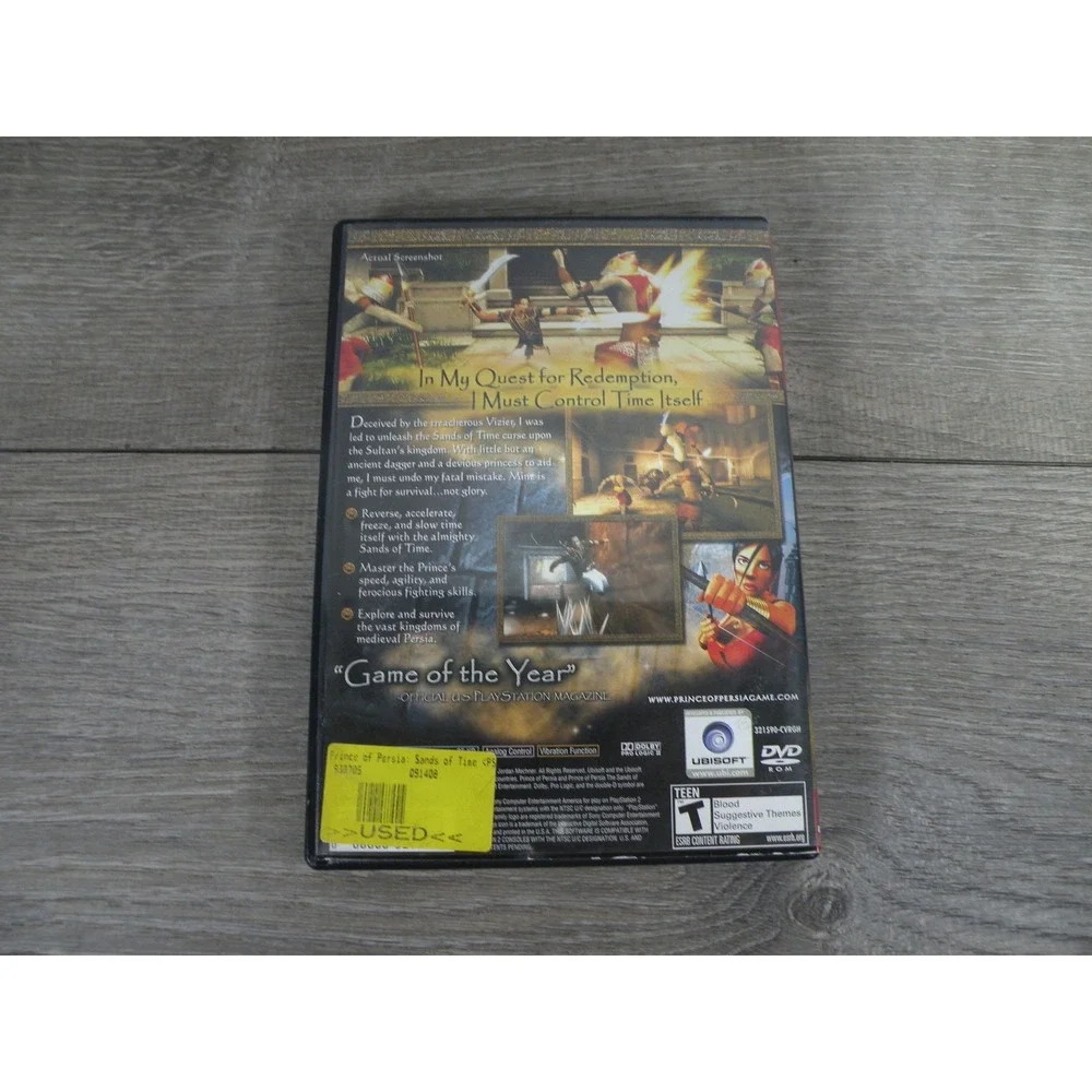 Prince of Persia The Sands of Time PlayStation 2 PS2 Ubisoft Greatest Hits CIB